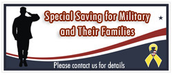 Special Savings for military and their families.
